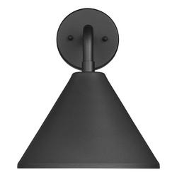 1-Light Outdoor Wall Sconce in Textured Black