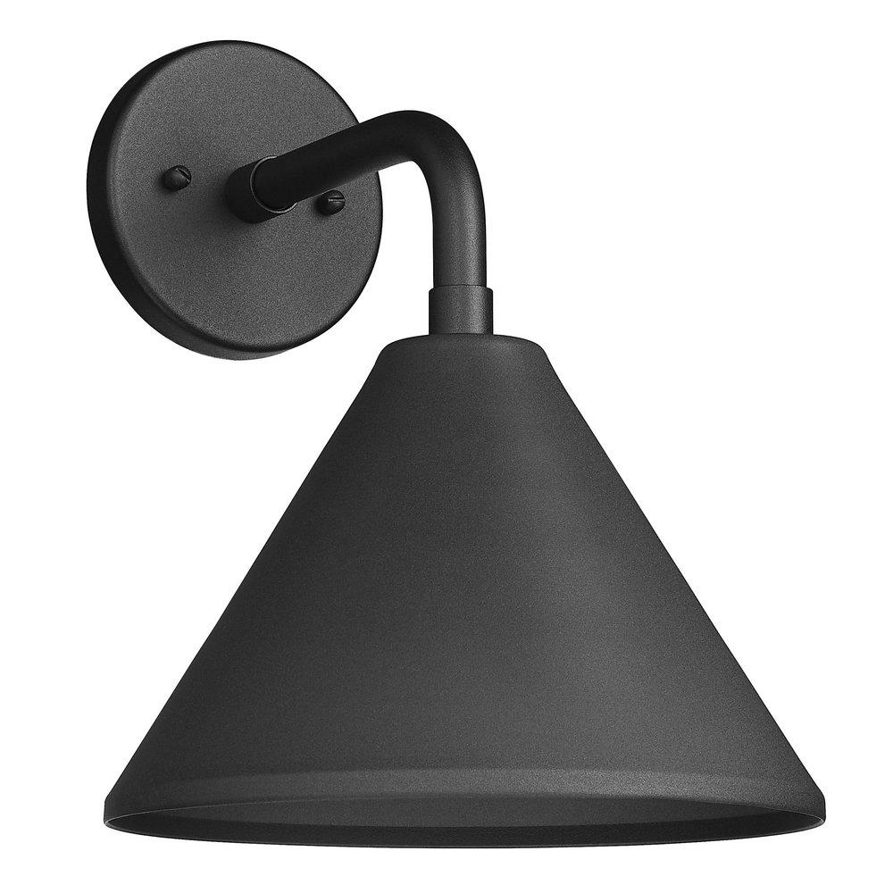 1-Light Outdoor Wall Sconce in Textured Black 