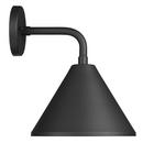 1-Light Outdoor Wall Sconce in Textured Black 