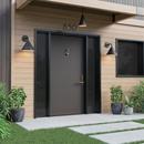 1-Light Outdoor Wall Sconce in Textured Black 