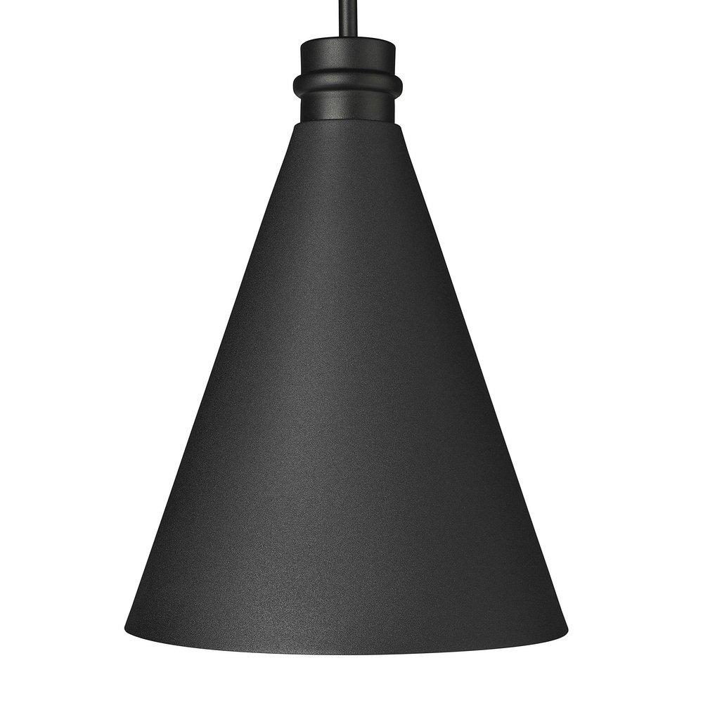 1-Light Outdoor Hanging Lantern in Textured Black 