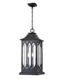 3-Light Outdoor Hanging Lantern in Powder Coated Black 