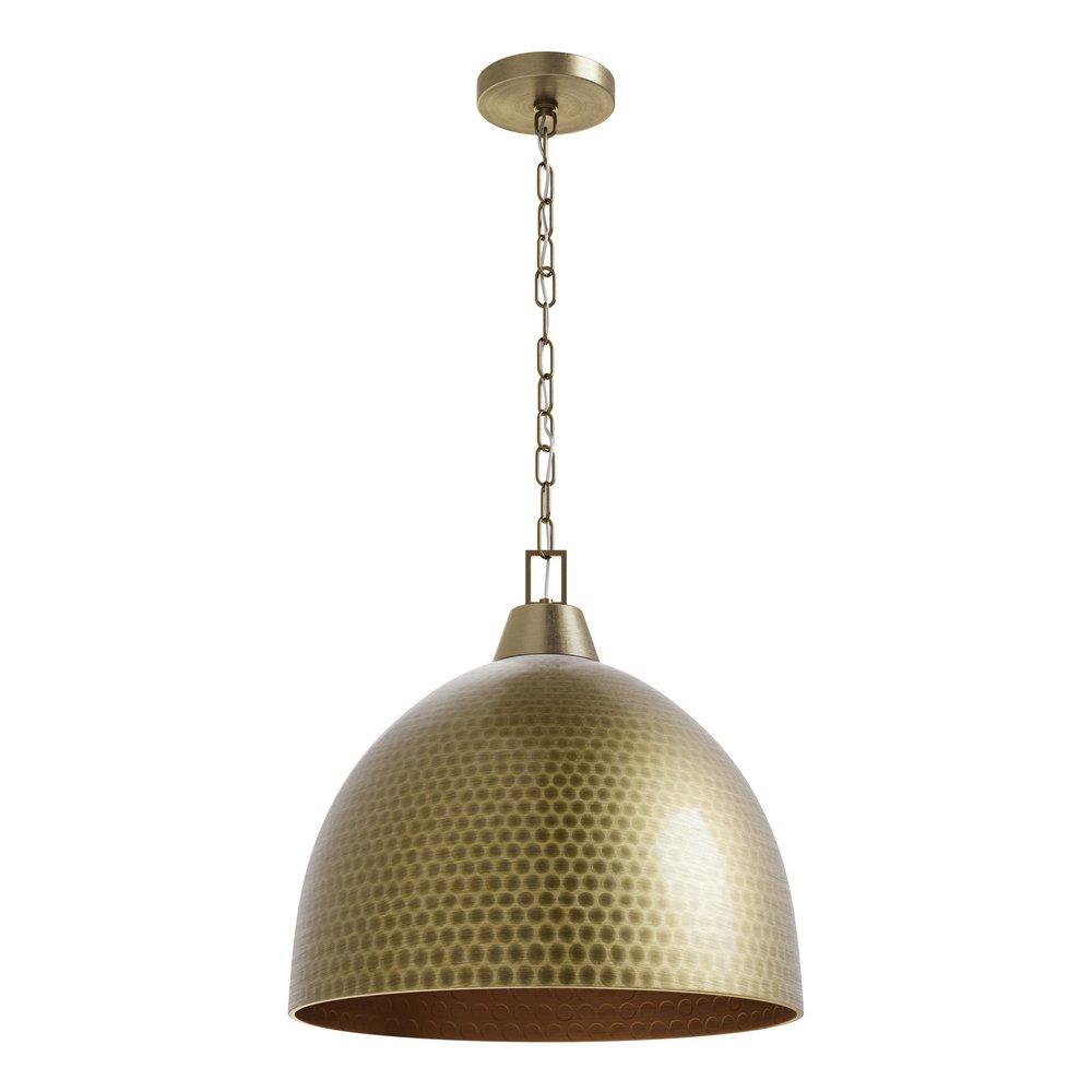 3-Light Pendant Light in Aged Brass 