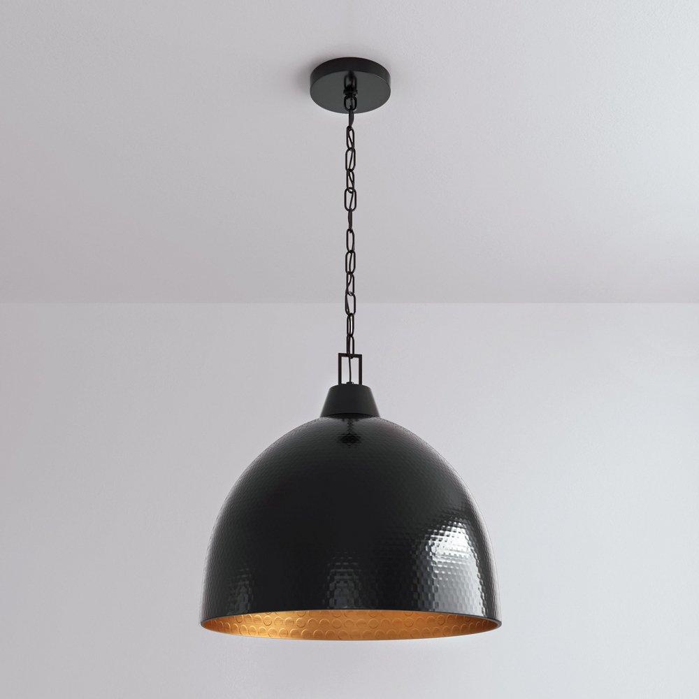 3-Light Pendant Light in Black Stainless Steel 