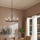 8-Light Chandelier Ceiling Light in Matte Black 