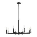 8-Light Chandelier Ceiling Light in Matte Black 