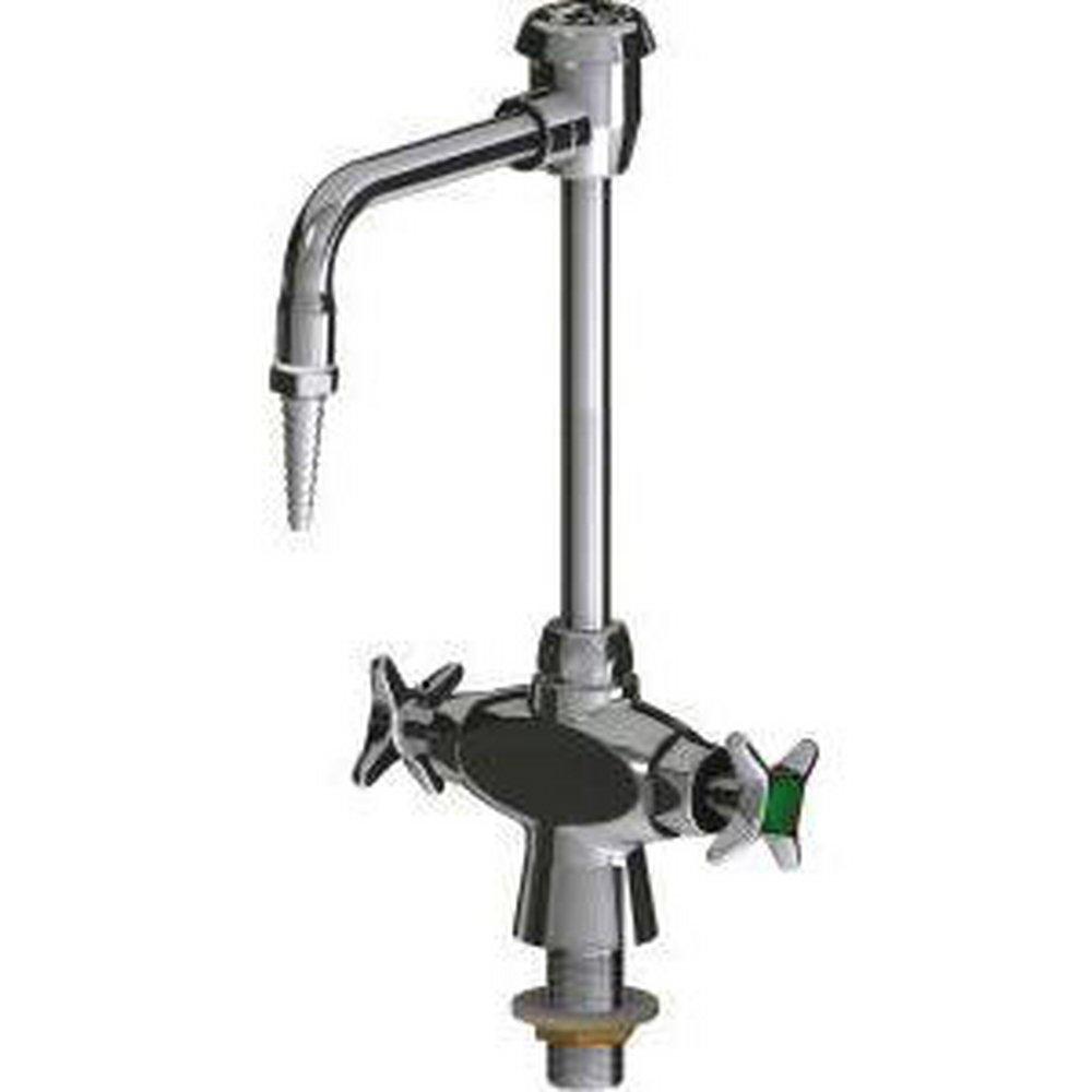 Two Handle Laboratory Faucet in Polished Chrome 