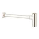 1-1/4 x 1-1/4 in. Brass Bottle Trap in Polished Nickel