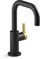 COMPONENTS BEVERAGE FAUCET MATTE BLACK WITH MODERNE BRASS 
