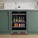 24 in. 82 Can, 14 Wine Bottle Undercounter Wine and Beverage Cooler in Panel Ready with Glass Door (Left Hinged) 