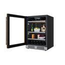 24 in. 82 Can, 14 Wine Bottle Undercounter Wine and Beverage Cooler in Panel Ready with Glass Door (Left Hinged) 