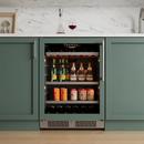 24 in. 82 Can, 14 Wine Bottle Undercounter Wine and Beverage Cooler in Panel Ready with Glass Door (Left Hinged) 