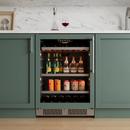 24 in. 82 Can, 14 Wine Bottle Undercounter Wine and Beverage Cooler in Panel Ready with Glass Door (Left Hinged) 