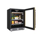 24 in. 82 Can, 14 Wine Bottle Undercounter Wine and Beverage Cooler in Panel Ready with Glass Door (Right Hinged) 