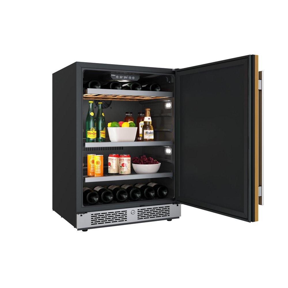 AVALLON 82 CAN AND 14 WINE BOTTLE CAPACITY 24 UNDERCOUNTER PANEL READY SOLID DOOR WINE AND BEVERAGE COOLER - RIGHT HINGED 