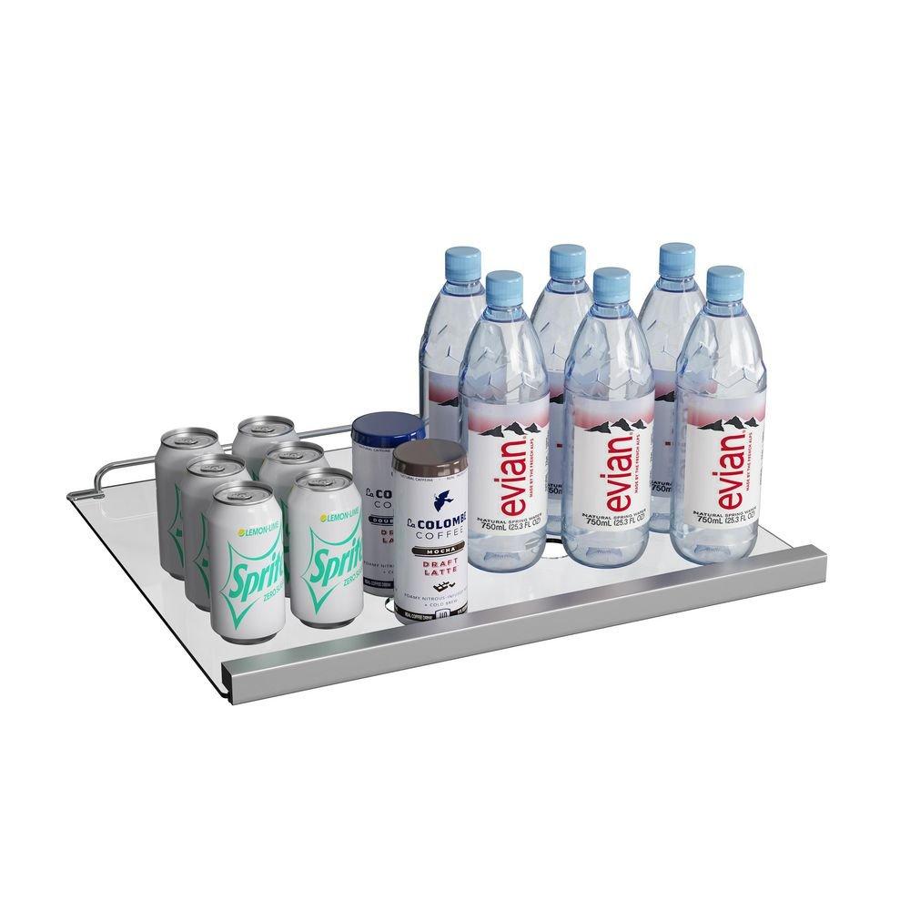24 in. 82 Can, 14 Wine Bottle Undercounter Wine and Beverage Cooler in Stainless Steel (Right Hinged) 