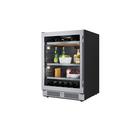 24 in. 82 Can, 14 Wine Bottle Undercounter Wine and Beverage Cooler in Stainless Steel (Right Hinged) 
