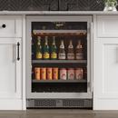 24 in. 82 Can, 14 Wine Bottle Undercounter Wine and Beverage Cooler in Stainless Steel (Right Hinged) 