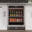 24 in. 82 Can, 14 Wine Bottle Undercounter Wine and Beverage Cooler in Stainless Steel (Right Hinged) 