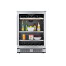 AVALLON 82 CAN AND 14 WINE BOTTLE CAPACITY 24 UNDERCOUNTER STAINLESS STEEL WINE AND BEVERAGE COOLER - RIGHT HINGED 