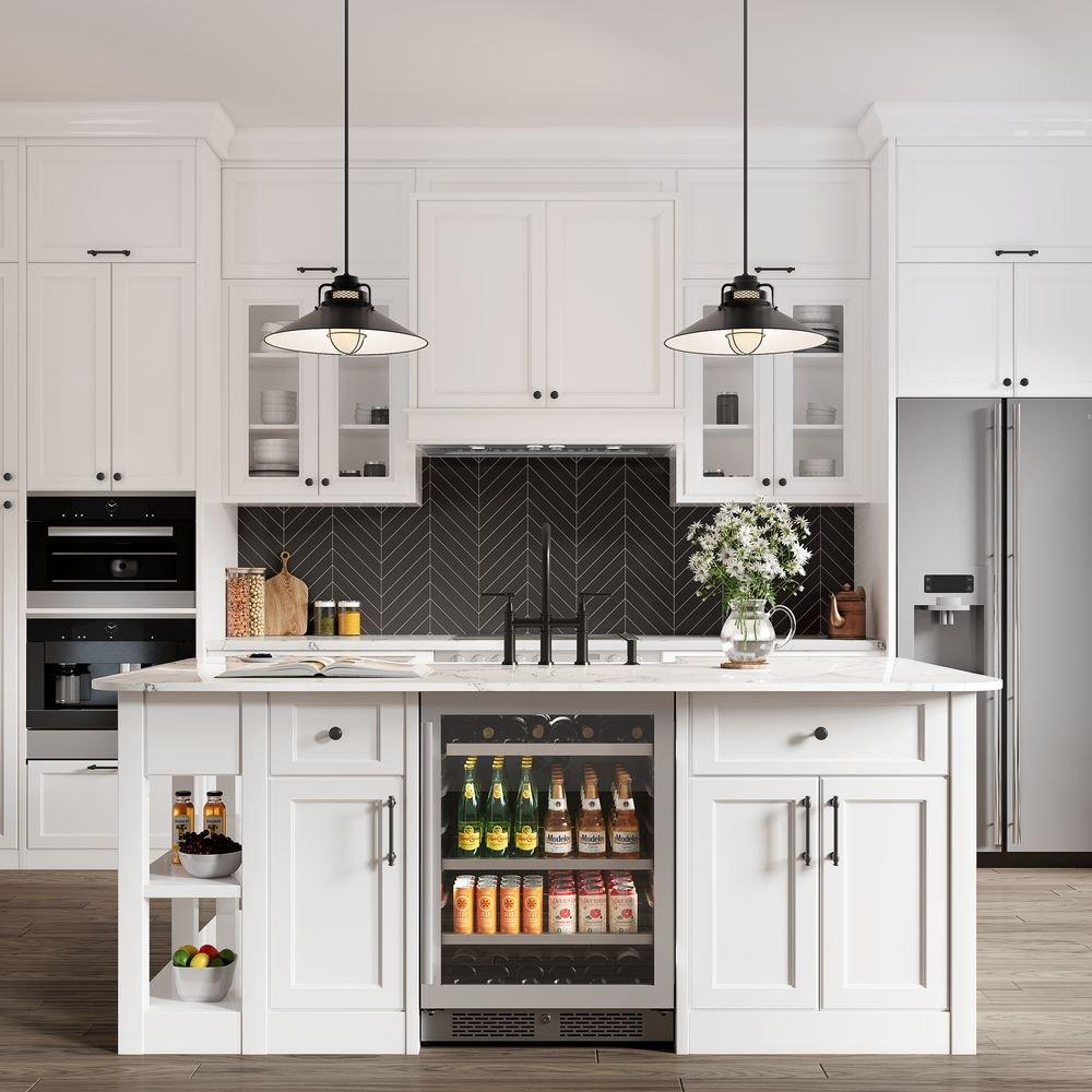 24 in. 82 Can, 14 Wine Bottle Undercounter Wine and Beverage Cooler in Stainless Steel (Right Hinged) 