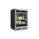 24 in. 82 Can, 14 Wine Bottle Undercounter Wine and Beverage Cooler in Stainless Steel (Right Hinged) 