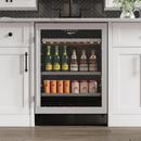 24 in. 82 Can, 14 Wine Bottle Undercounter Wine and Beverage Cooler in Stainless Steel (Right Hinged) 