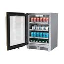 24 in. Left Hinge Beverage Cooler with Panel Ready Glass 