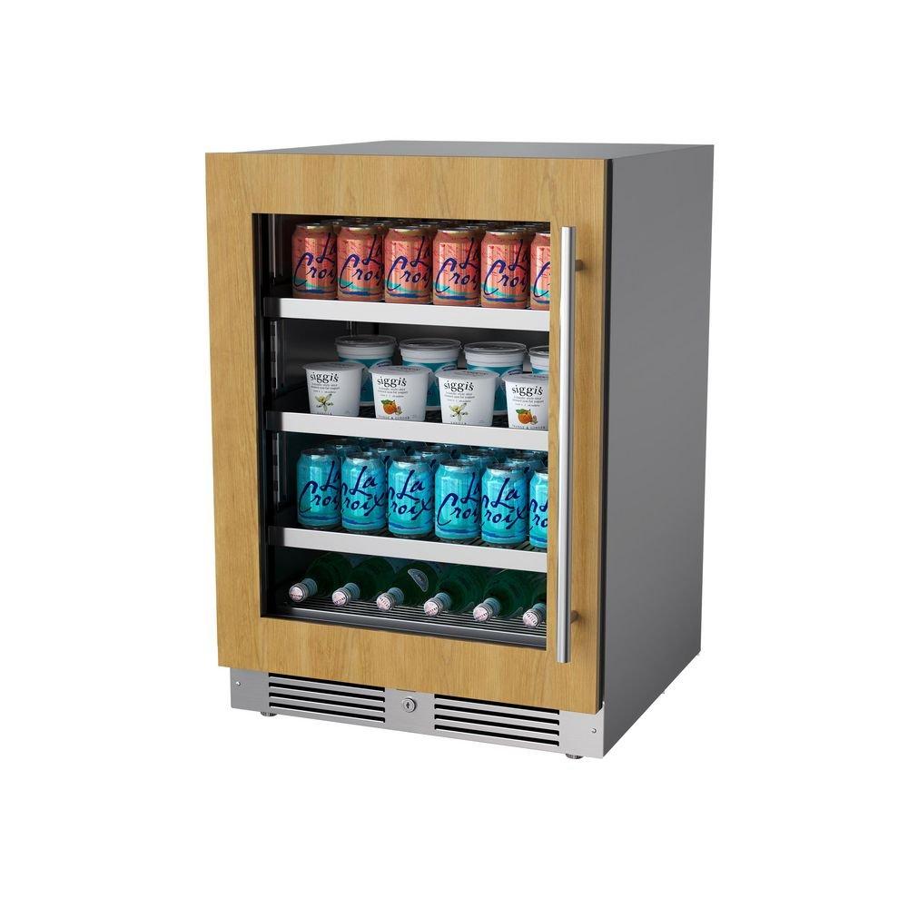 24 in. Left Hinge Beverage Cooler with Panel Ready Glass 