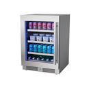 24 in. Left Hinge Beverage Cooler in Stainless Steel 
