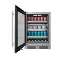 24 in. Left Hinge Beverage Cooler in Stainless Steel 