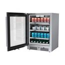24 in. Left Hinge Beverage Cooler in Stainless Steel 