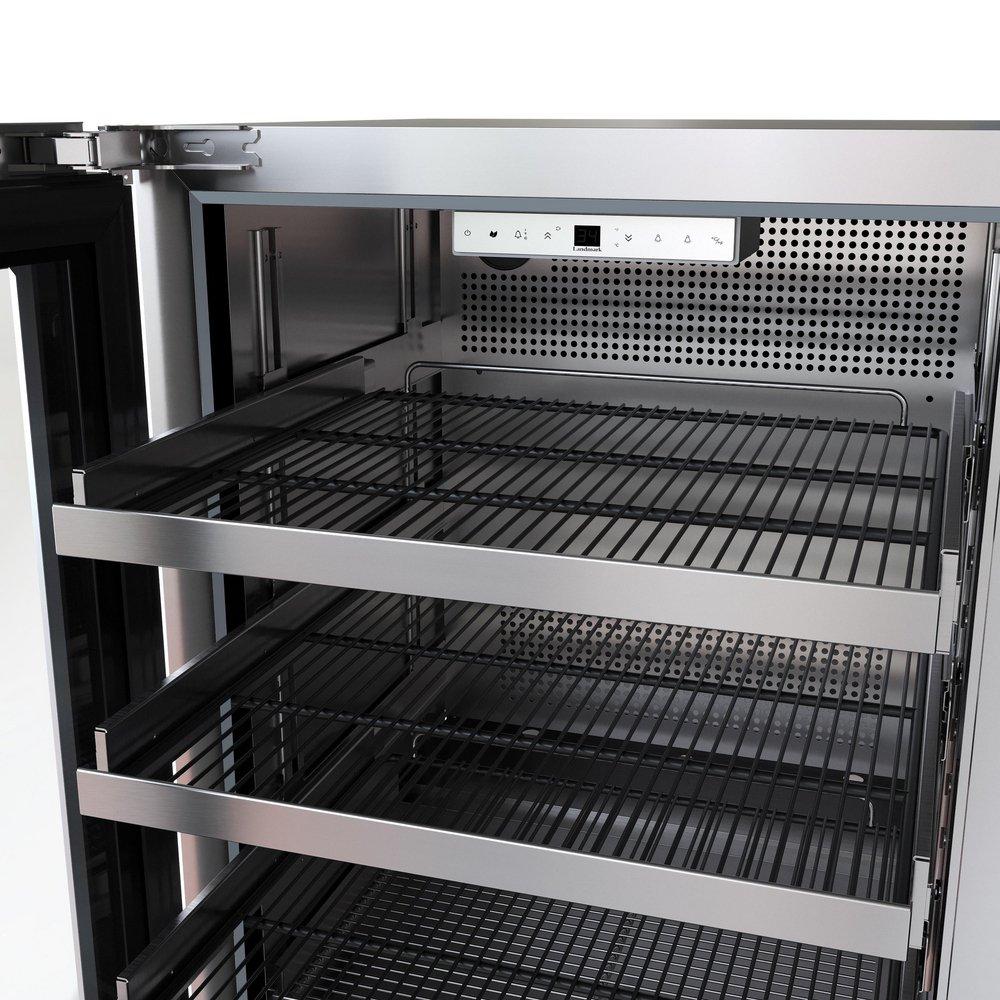 24 in. Left Hinge Beverage Cooler in Stainless Steel 