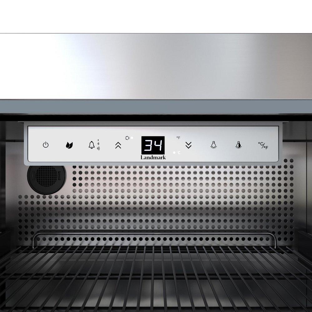 24 in. Left Hinge Beverage Cooler in Stainless Steel 