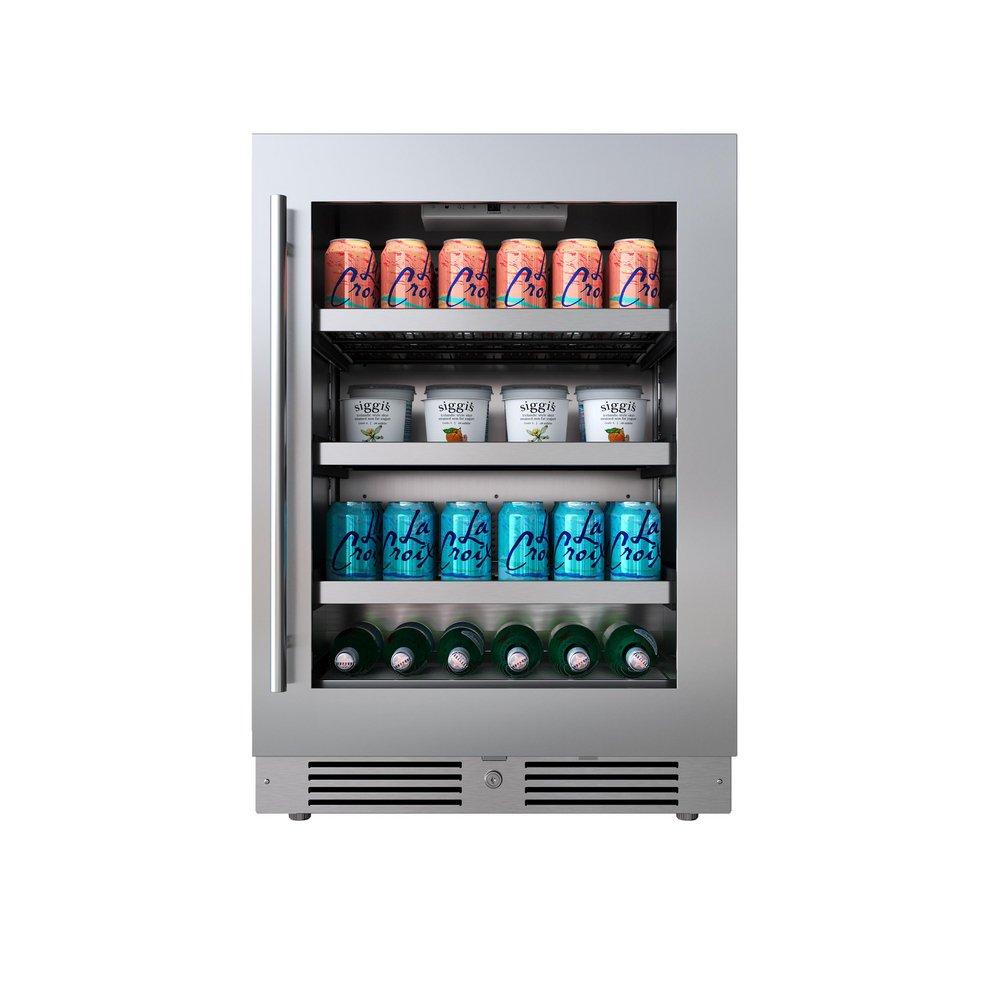 LANDMARK 24 SINGLE ZONE BEVERAGE COOLER RIGHT HINGE - STAINLESS STEEL 