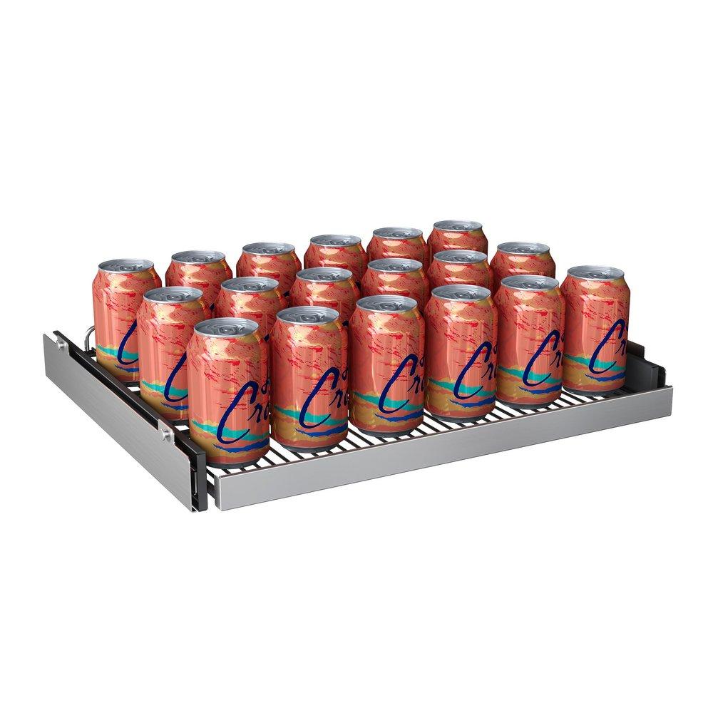 24 in.Right Hinge Beverage Cooler in Stainless Steel 