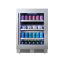 24 in.Right Hinge Beverage Cooler in Stainless Steel 