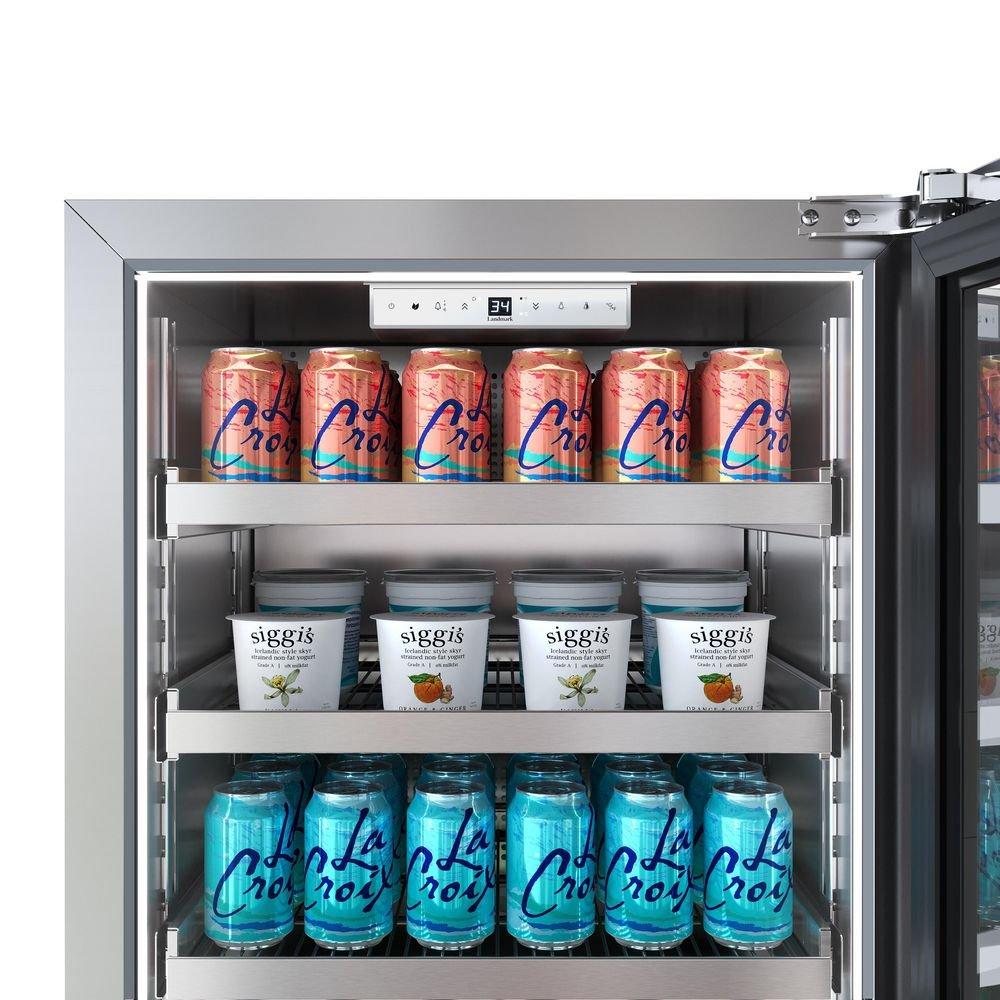 24 in.Right Hinge Beverage Cooler in Stainless Steel 