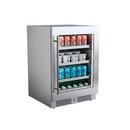 24 in.Right Hinge Beverage Cooler in Stainless Steel 