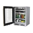 24 in. Left Hinge Wine and Beverage Cooler with Panel Ready Glass 
