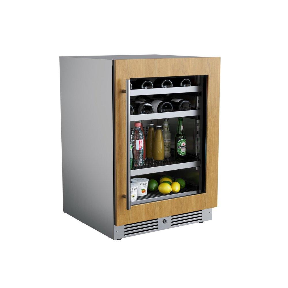 24 in. Right Hinge Wine and Beverage Cooler with Panel Ready Glass 