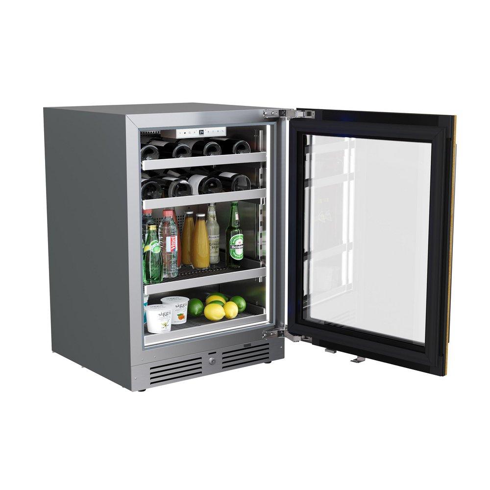 24 in. Right Hinge Wine and Beverage Cooler with Panel Ready Glass 