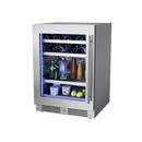 24 in. Single Zone Left Hinge Wine Cooler in Stainless Steel 