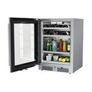 24 in. Single Zone Left Hinge Wine Cooler in Stainless Steel 