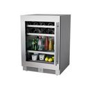 24 in. Single Zone Left Hinge Wine Cooler in Stainless Steel 