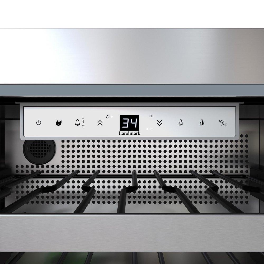 24 in. Single Zone Left Hinge Wine Cooler in Stainless Steel 