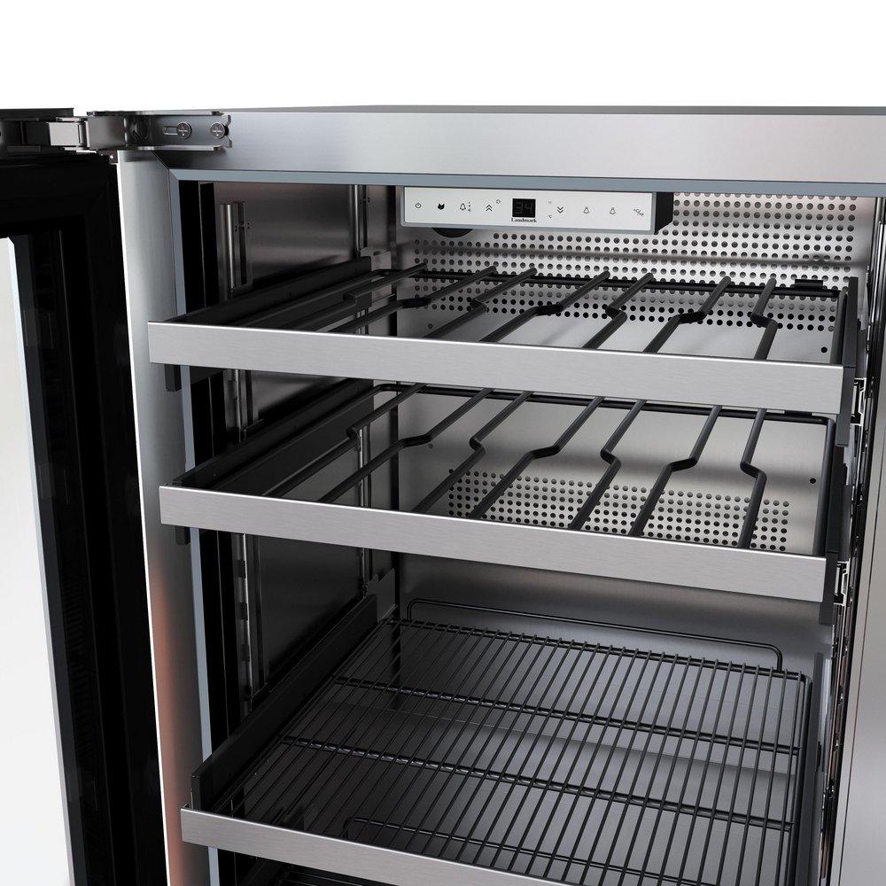 24 in. Single Zone Left Hinge Wine Cooler in Stainless Steel 