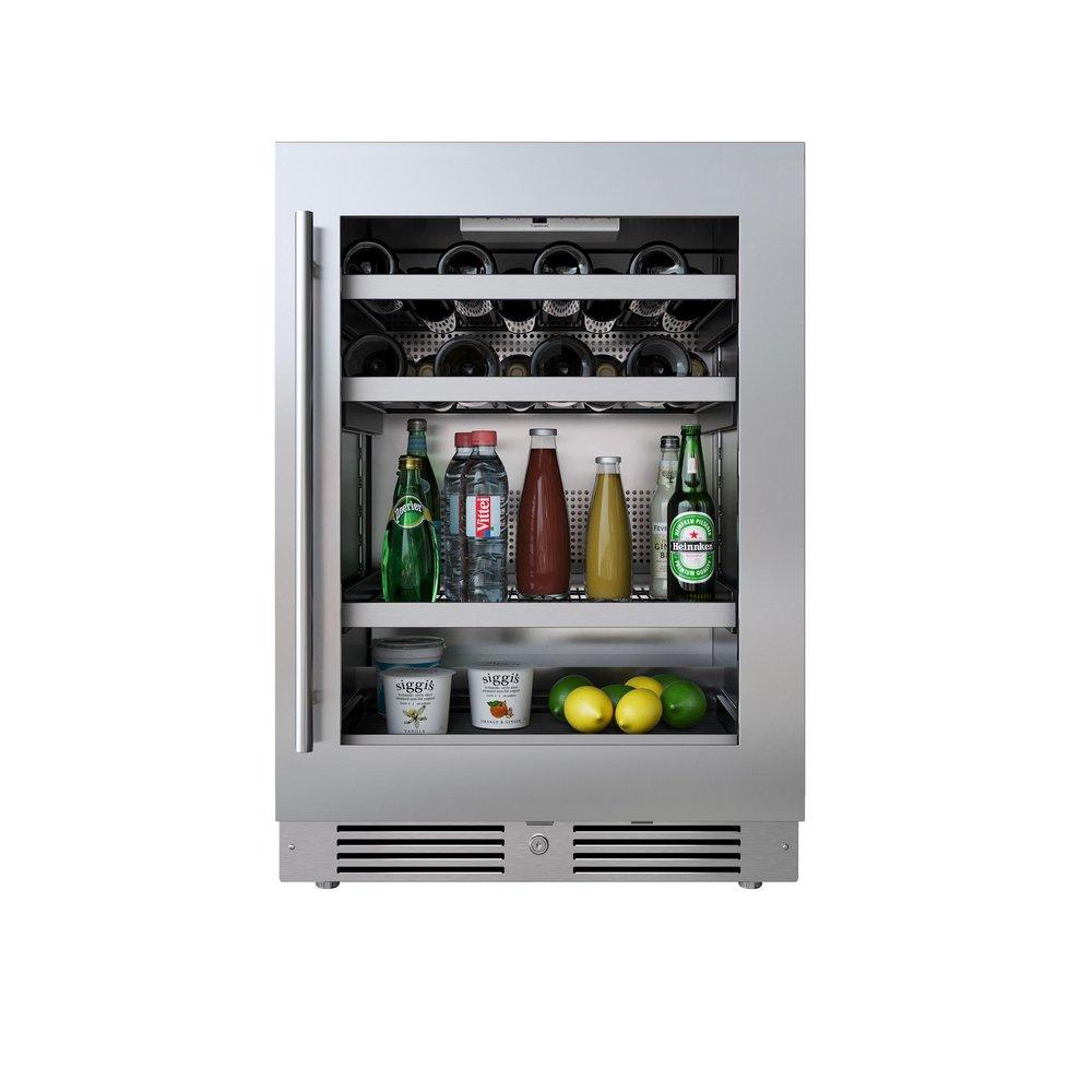 LANDMARK 24 SINGLE ZONE WINE & BEVERAGE COOLER RIGHT HINGE - STAINLESS STEEL 
