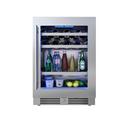24 in. Right Hinge Wine and Beverage Cooler in Stainless Steel 
