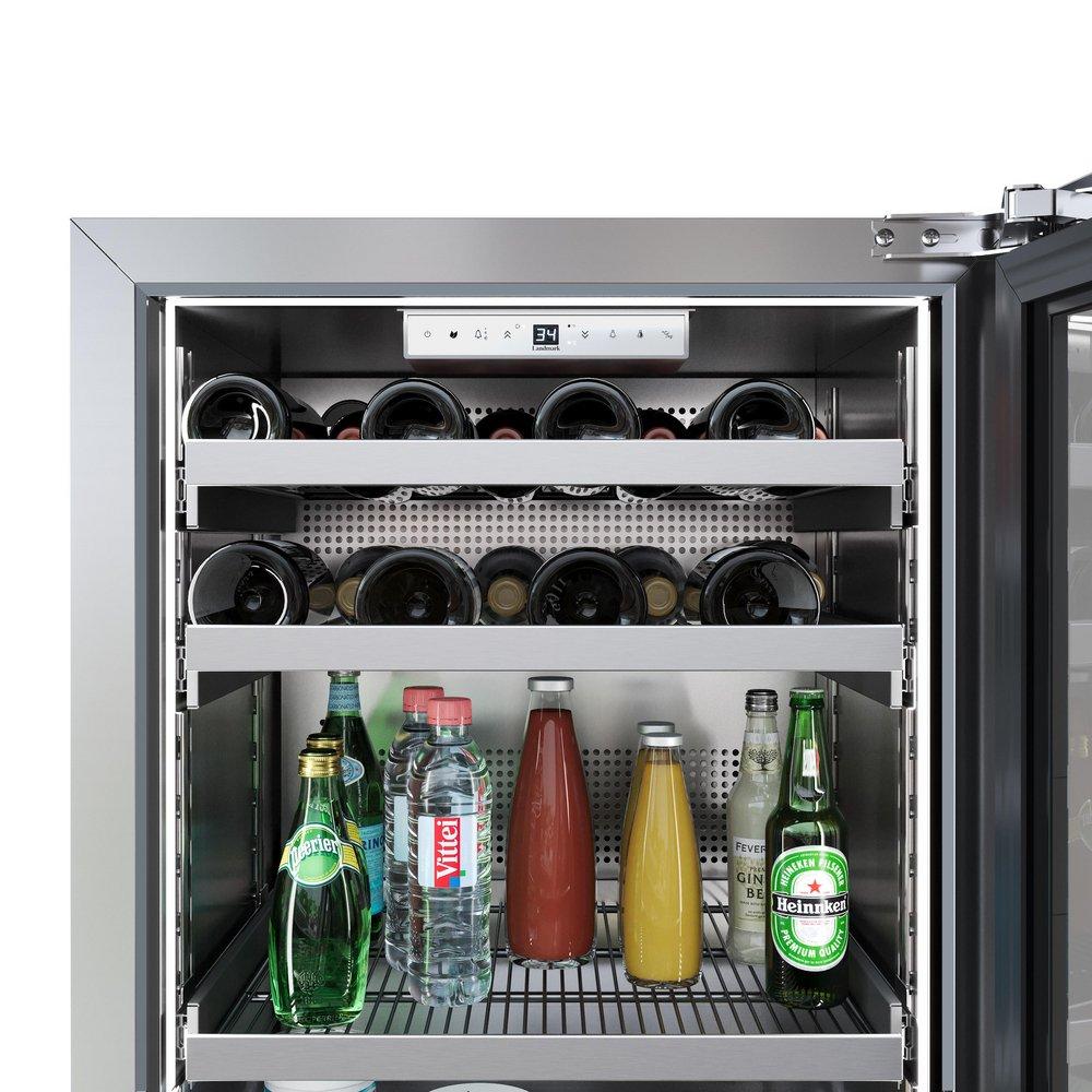 24 in. Right Hinge Wine and Beverage Cooler in Stainless Steel 